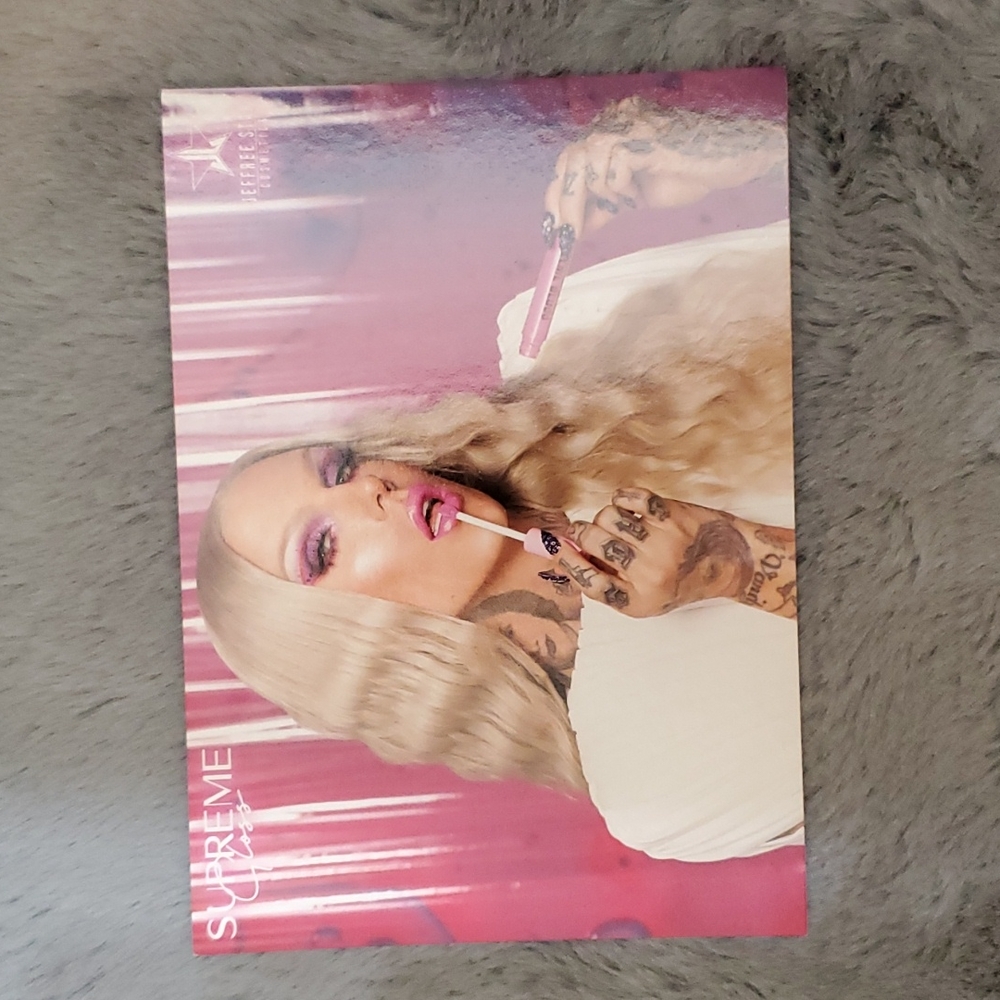 Jeffree Star Supreme gloss postcard
